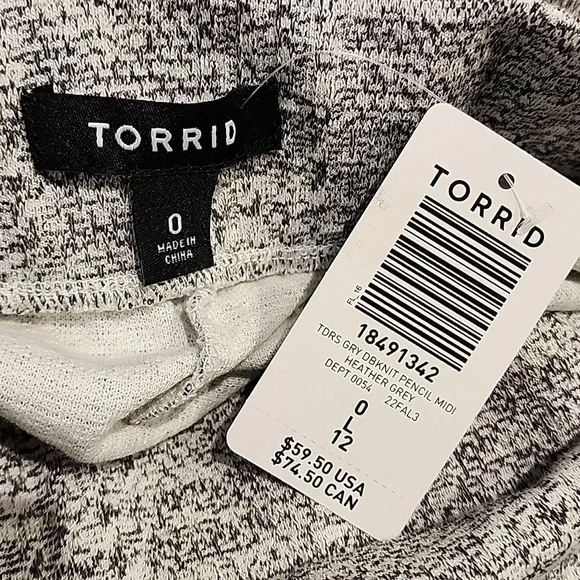 Torrid - Midi Studio Double Knit Pencil Skirt in Heather Grey​​​​​​​ - Picture 5 of 10